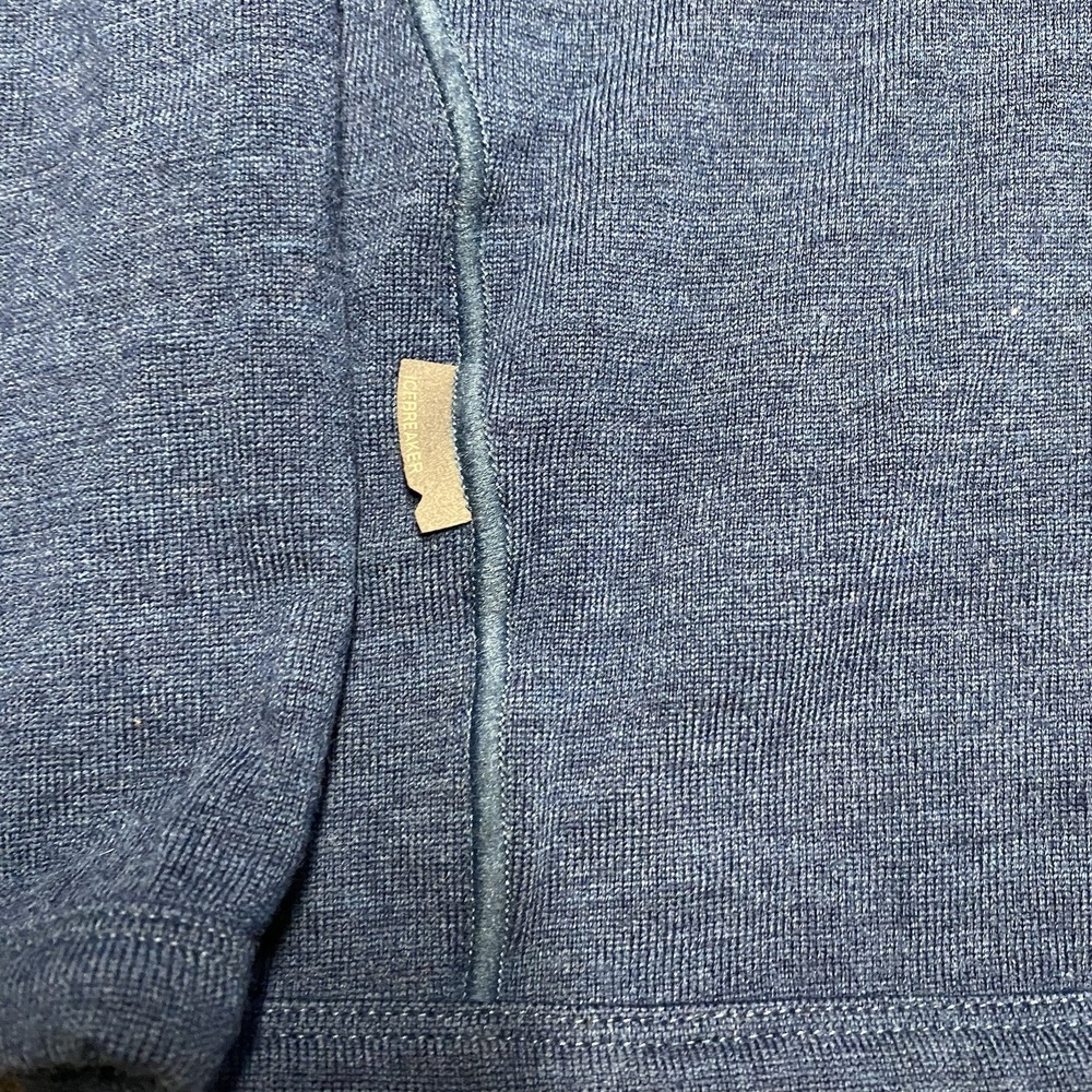 Icebreaker 1/4 Zip Mens Medium Blue Merino Wool Pullover Matakauri Resort - Picture 5 of 10